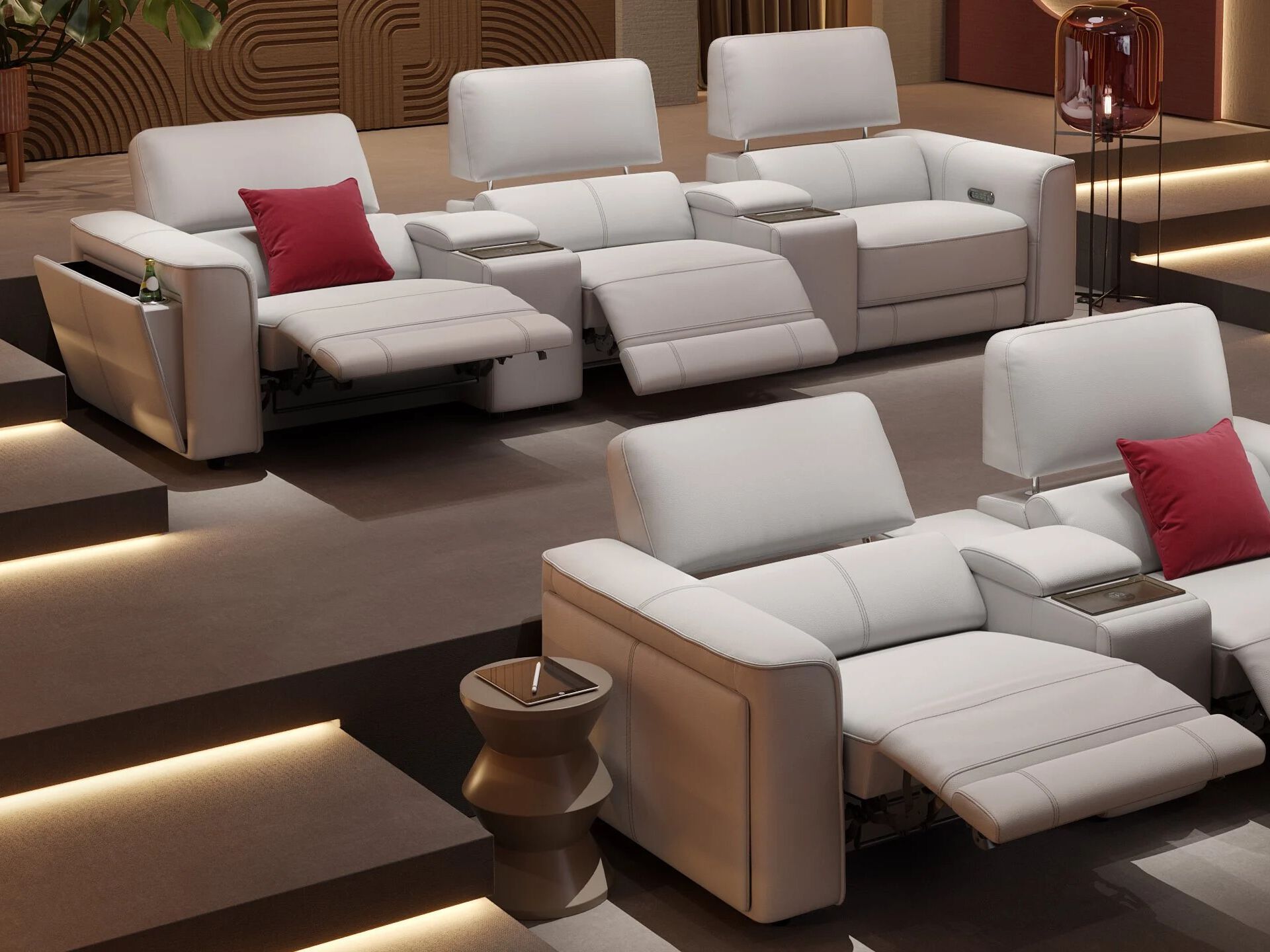 3-местный кожаный диван Sofanella Arona ARCH-00107056 - Вид №7