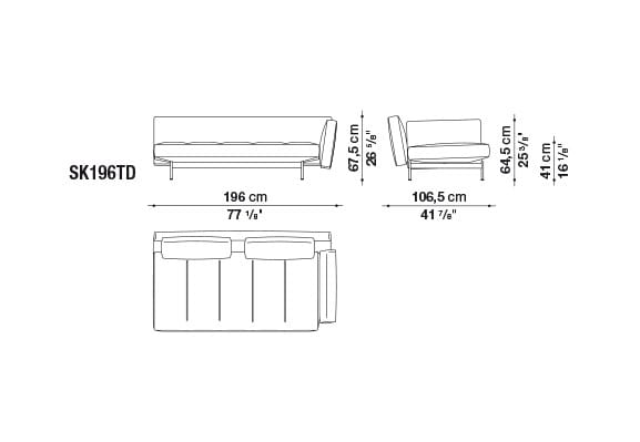 Секционный диван из ткани B&B Italia SAKé ARCH-00142615 - Вид №12
