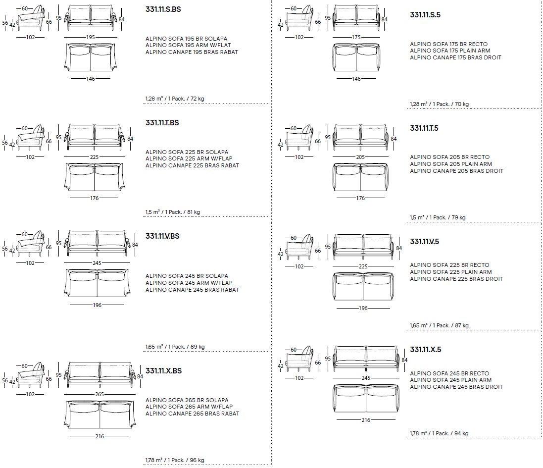 Sancal Диван из ткани с шезлонгом Alpino sun-id-1475119 - Вид №2