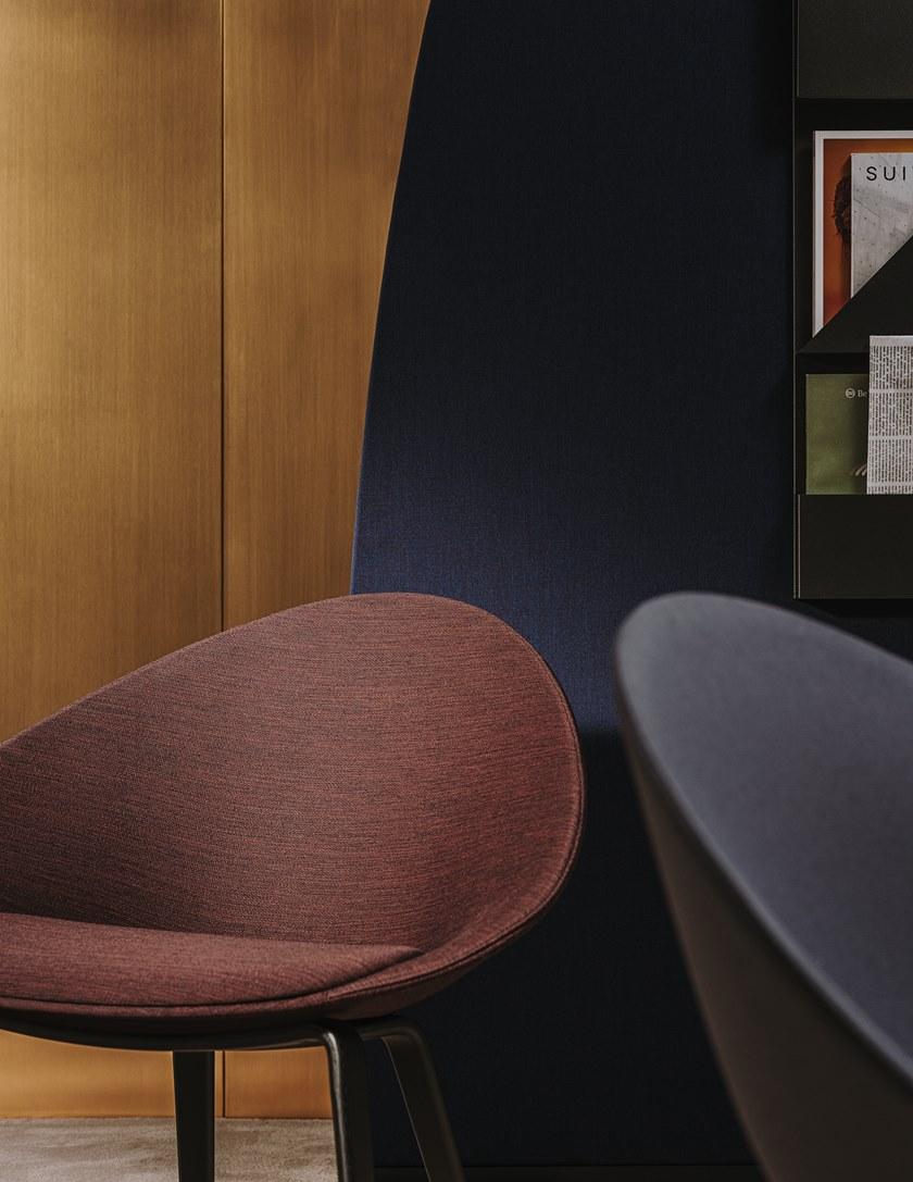 arper Кресло из ткани, ножки из полипропилена и фанеры Adell sun-id-1382525 - Вид №4