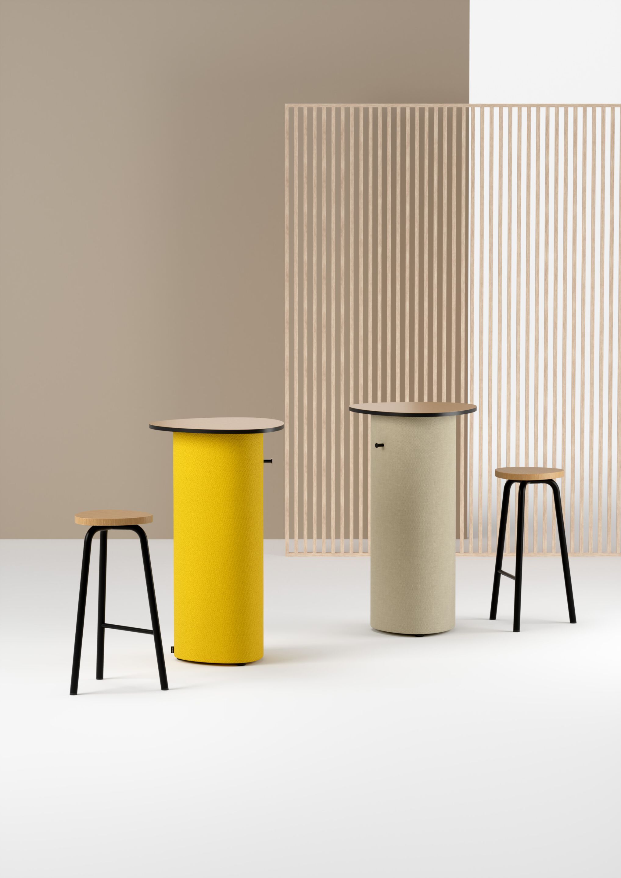 Высокий стул из стали и дерева с подставкой для ног Cascando Pully ARCH-00090640 - Вид №2