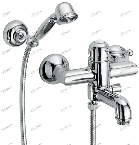 Fir Italia Настенный смеситель для ванны из хромированной латуни с ручным душем Melrose 70 sun-id-1397681