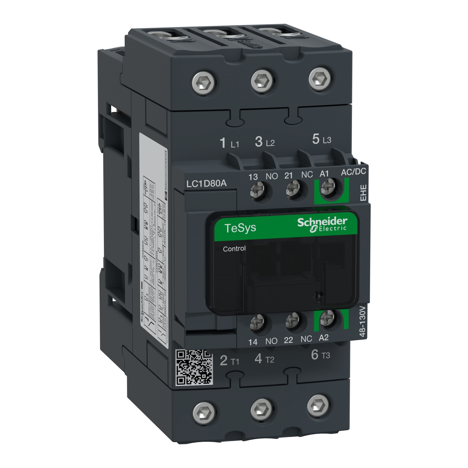 LC1D80AEHE Контактор 3P 80А 48.130В AC//DC 37кВт Schneider Electric TeSys D 