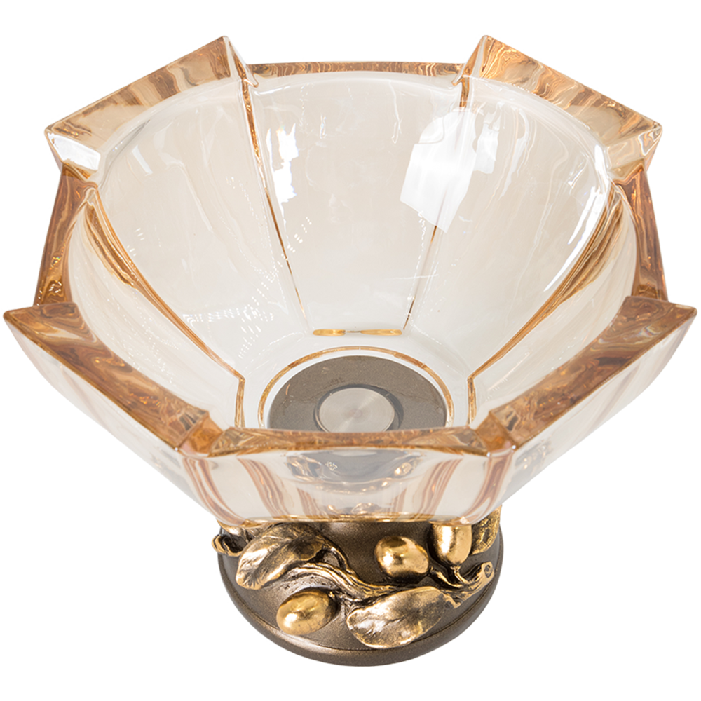 52102+52104 Фруктовница и ваза Oliva Branch Gold Бронза BOGACHO  - Вид №3