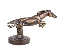 Статуэтка декоративная металлическая коричневая Jumping Horse PUSHA PUSHA 062764 Бронза