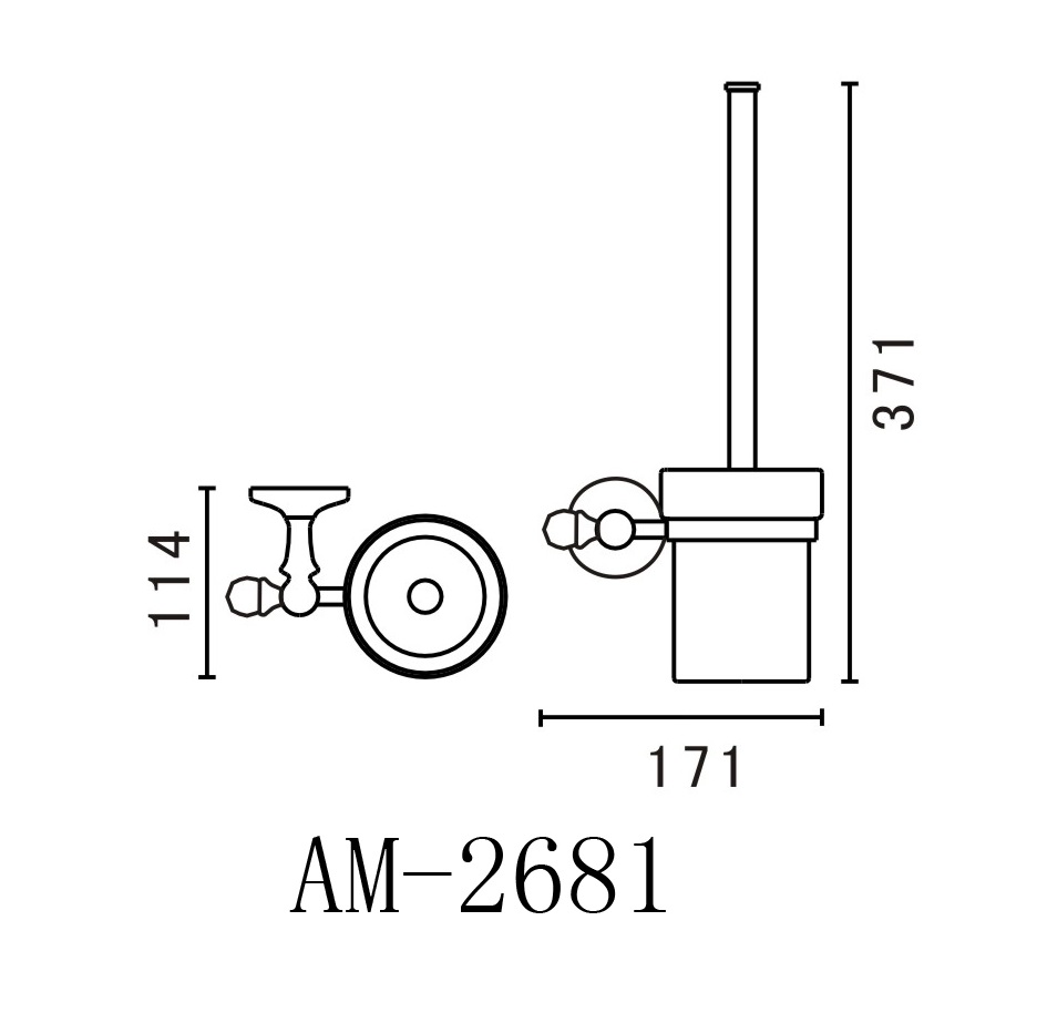 Щётка для унитаза ART&MAX ANTIC AM-E-2681AL  - Вид №1