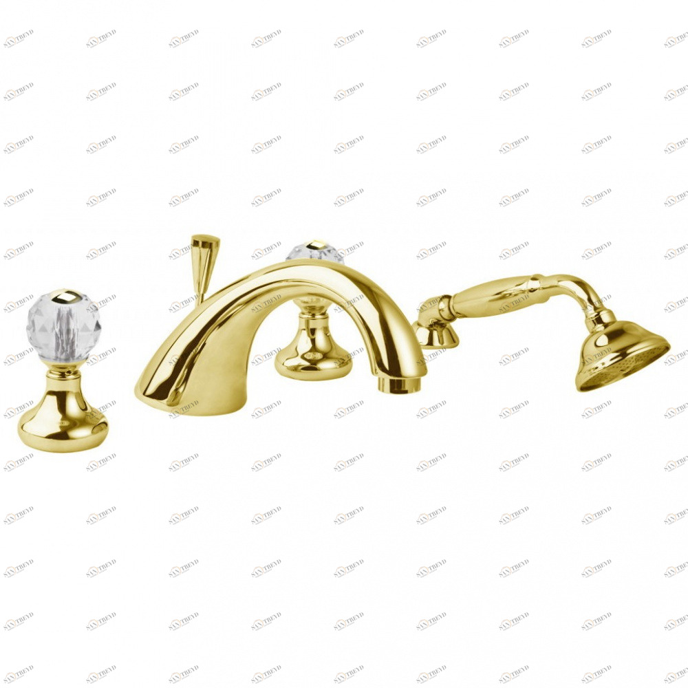 Смеситель на борт ванной с ручным выдвижным душем CEZARES ATLANTIS-BVD-03/24-Sw/M