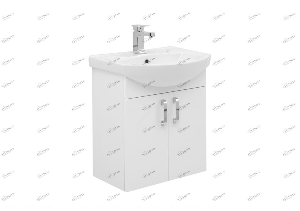 Тумба под раковину Aquanet Ирис 60 белый (2 дверцы) sun-id-270537