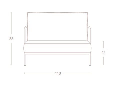 Угловой модульный садовый диван из акриловой ткани S-CAB лоскут ARCH-00069994 - Вид №15