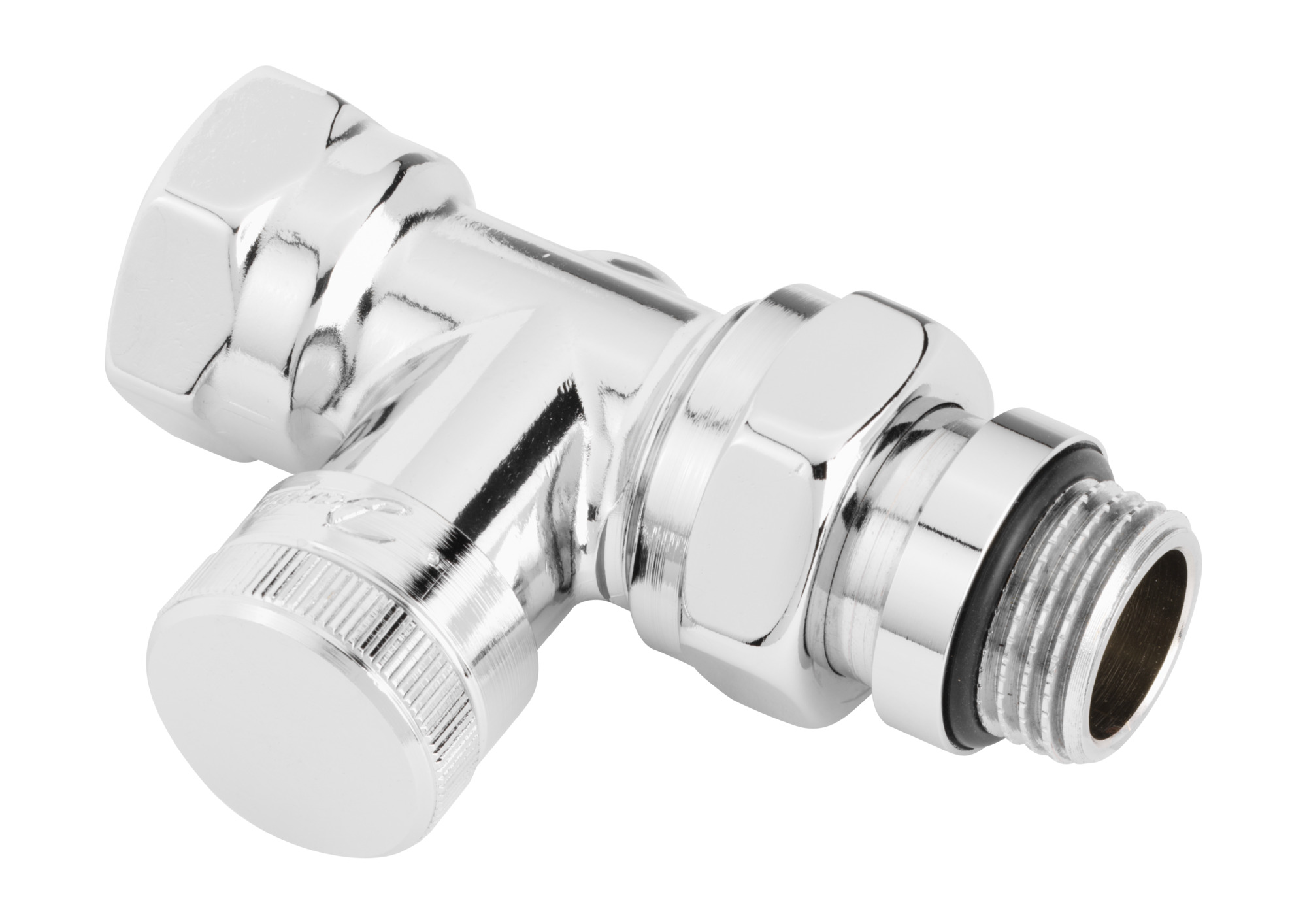 Danfoss Клапан RLV для бокового присоединения к радиатору RLV-CX Клапан запорный Ду 15, угл., хром 003L0273  - Вид №15
