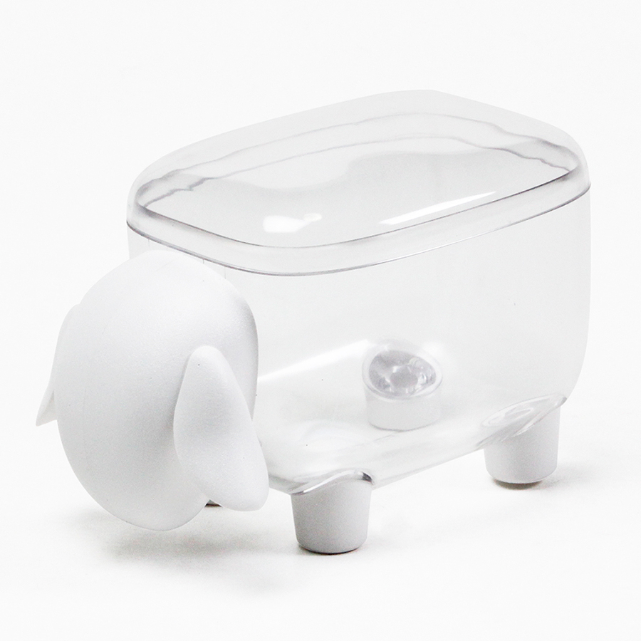 QL10259-CL-WH Контейнер для мелочей sheepshape, белый с прозрачной крышкой Qualy 