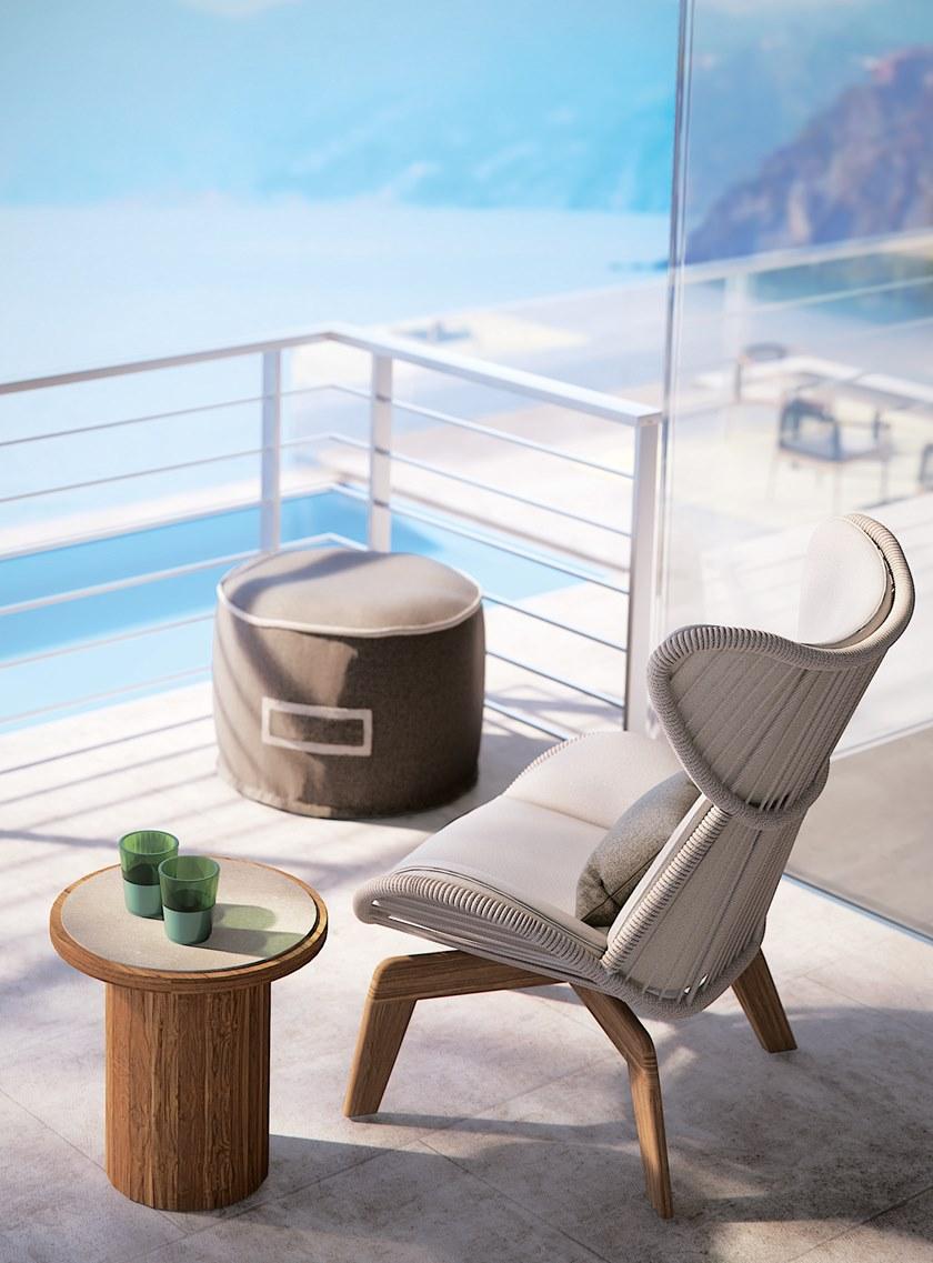 Atmosphera Садовое кресло с крыльями из веревки и ткани Harp Hp.lc - Вид №4