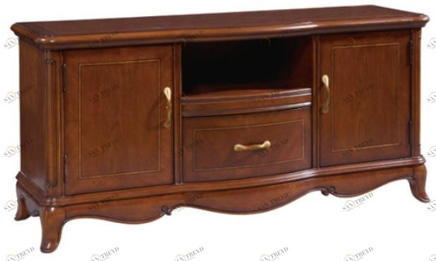 Arrediorg.it® Низкая тумба под телевизор из массива дерева с распашными дверцами Saletti 202-10a 