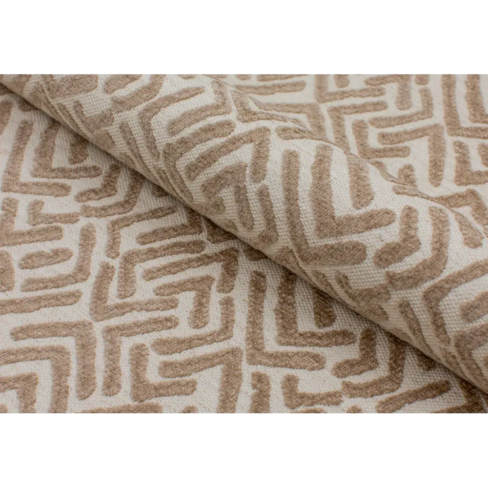 Ткань 1 п/м Шенилл Viola Зигзаг 140 см цвет бежевый AMETIST STLM-2104472