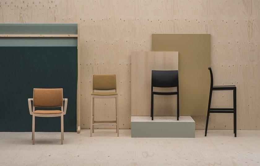 Andreu World Высокий деревянный табурет Duos Bq2757 - Вид №2