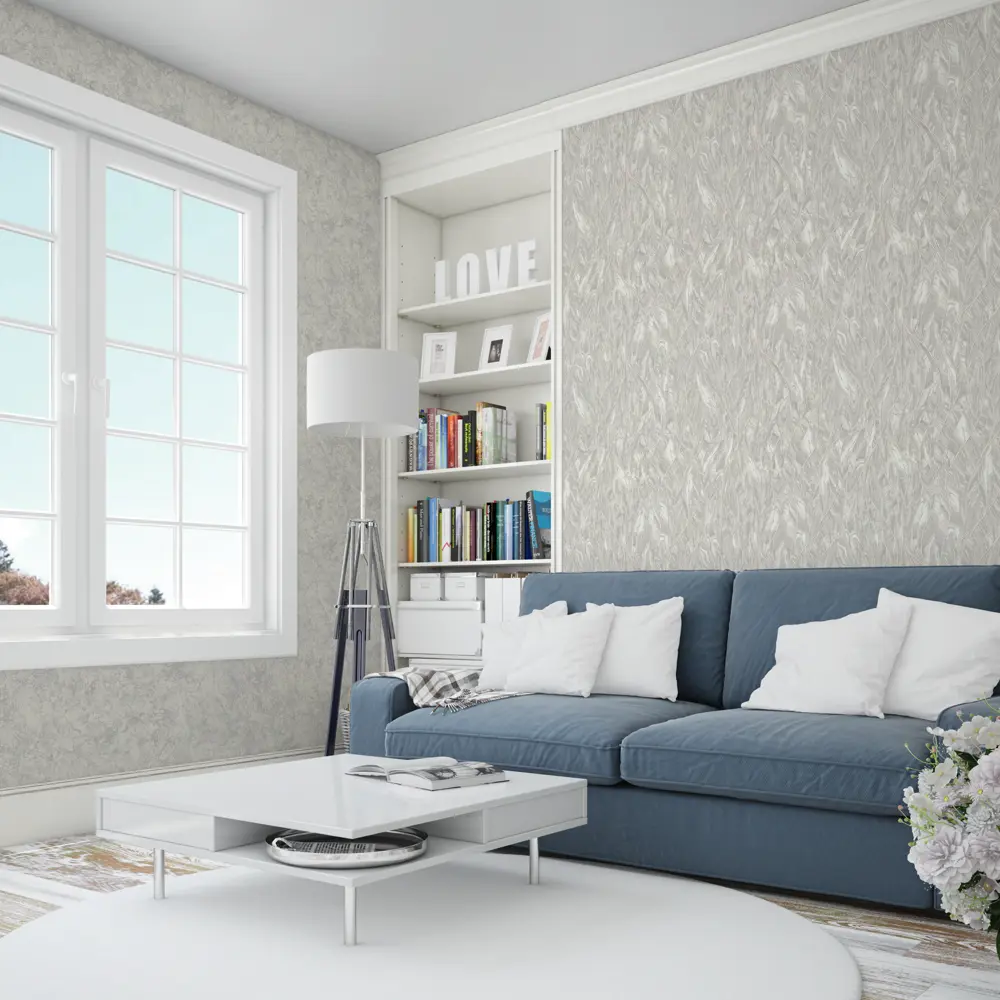 Обои флизелиновые Московская Обойная Фабрика Malex Design серые 1.06 м 4135-2 84784347 STLM-2195401 malex desing - Вид №3
