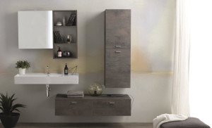 Прямоугольная керамическая подвесная раковина с ящиками