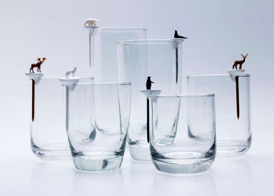 QL10169-MX Набор шпажек-маркеров для бокалов cool animal Qualy  - Вид №4