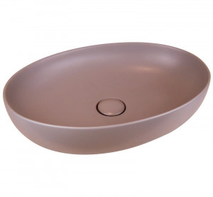 L616T0R0V0142 Раковина накладная ELITE OVAL M 555х385х140 мм без перелива Розовый матовый