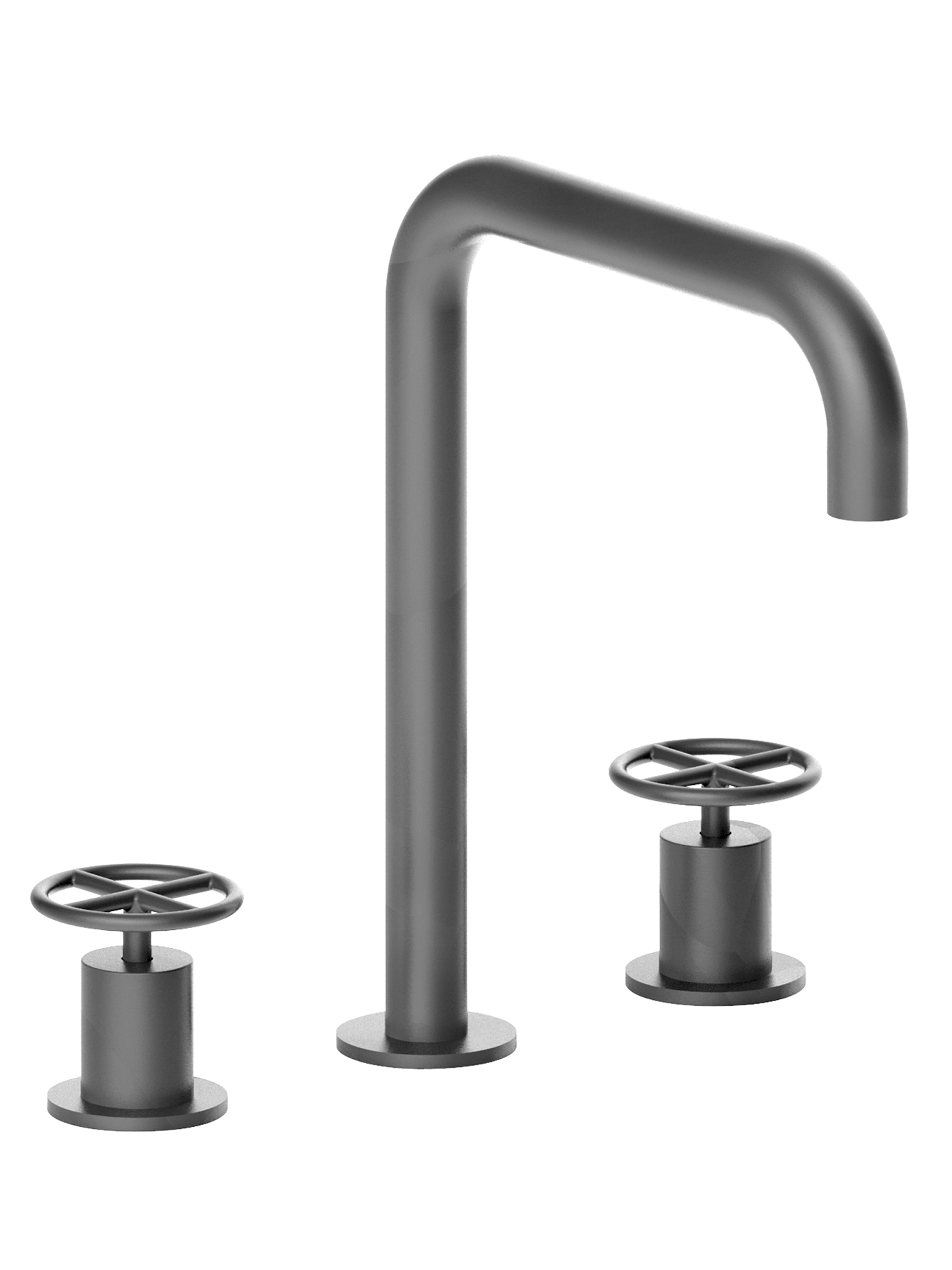 P007W  Смеситель для раковины на 3 отверстиявылет 18,2 см ручки ограничитель потока воды до 5 л/мин при 3 бар картридж керамический 90° подводка без донного клапана Fantini Rubinetti FONTANE BIANCHE 