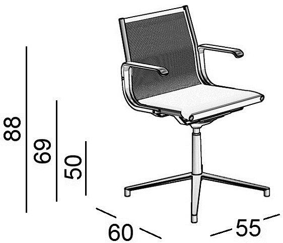 Luxy Кресло сетчатое на 4-х спицах с подлокотниками Taylord sun-id-1501043 - Вид №3