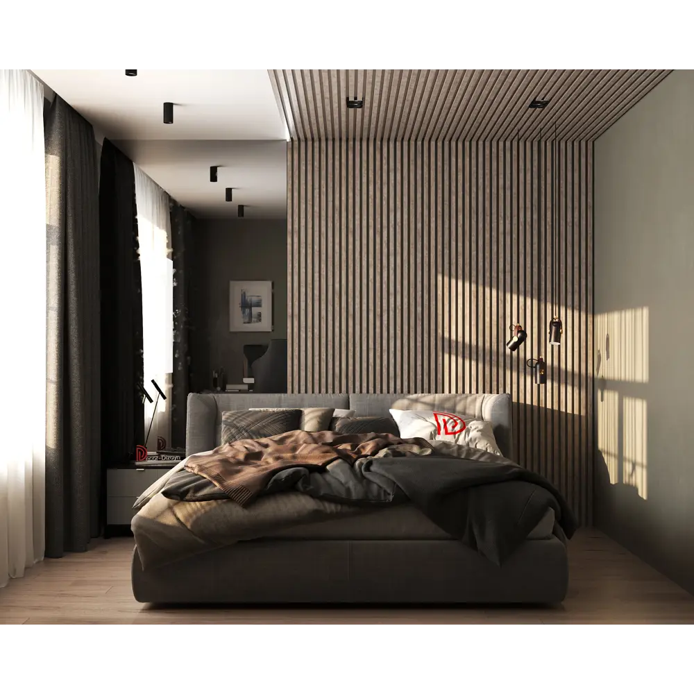 Рейка настенно-потолочная полистирол ударопрочный Decor-Dizayn 618-25 серый бархат 15x40x3000 мм 85473626 STLM-2010739  - Вид №3