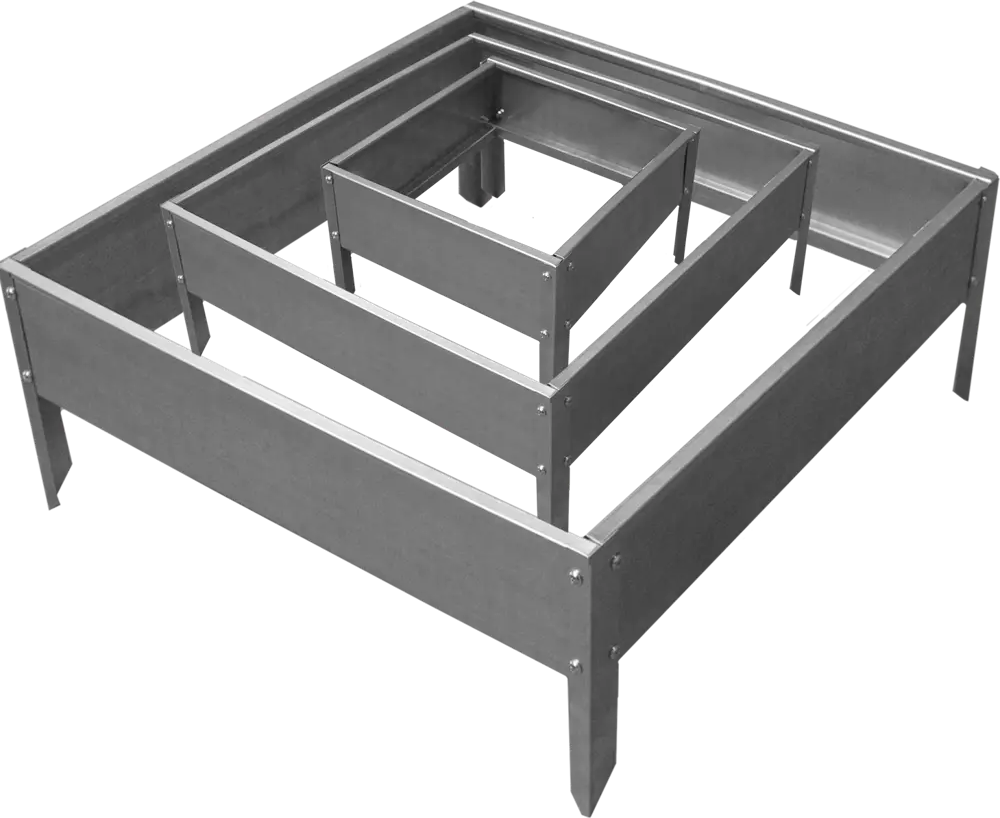 Santreyd Клумба Каскад 3 уровня для ягод и цветов сталь серая 84606911