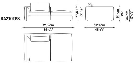 B&B Italia Модульный угловой диван из ткани Richard sun-id-1472345 - Вид №65