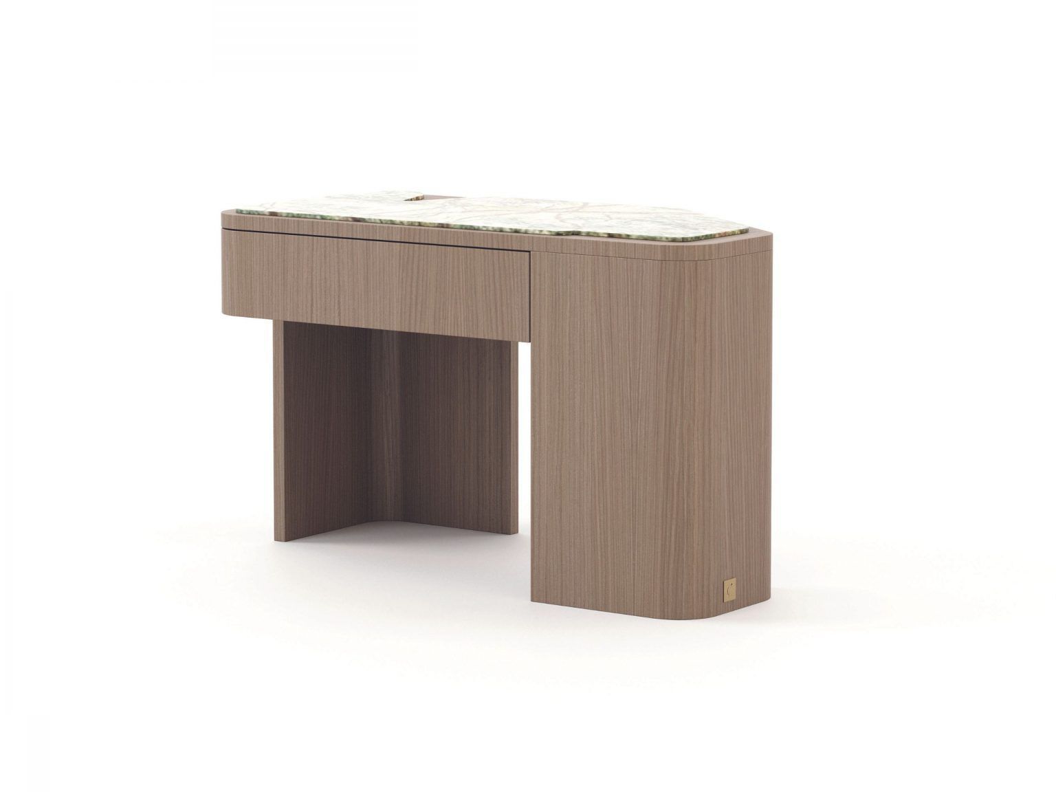 Деревянная тумбочка с ящиками и каменной столешницей Stylish Club Margem ARCH-00103775 - Вид №1