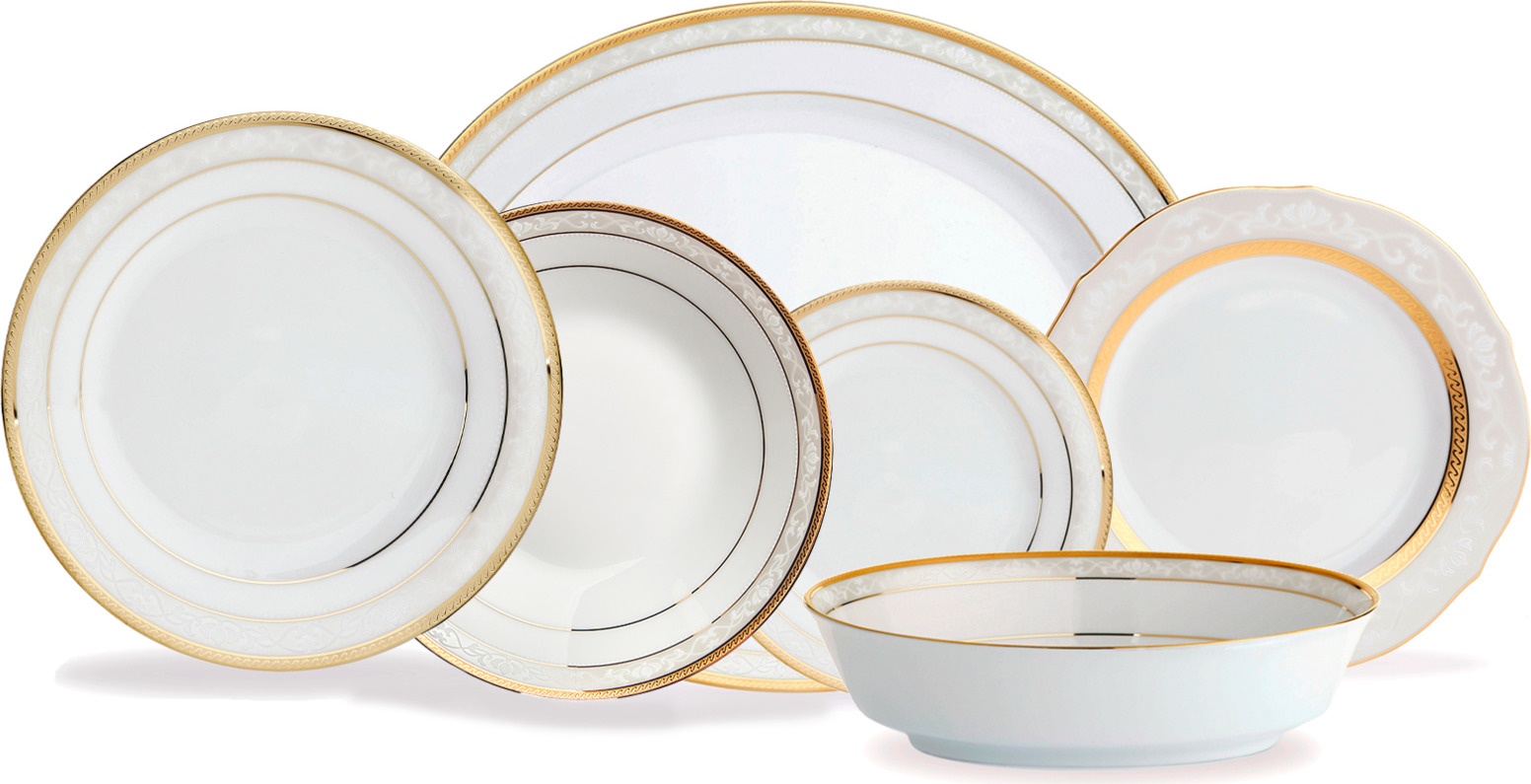 10672913 Noritake Сервиз столовый Noritake Хэмпшир,золотой кант на 6 персон 26 предметов, фарфор Фарфор 