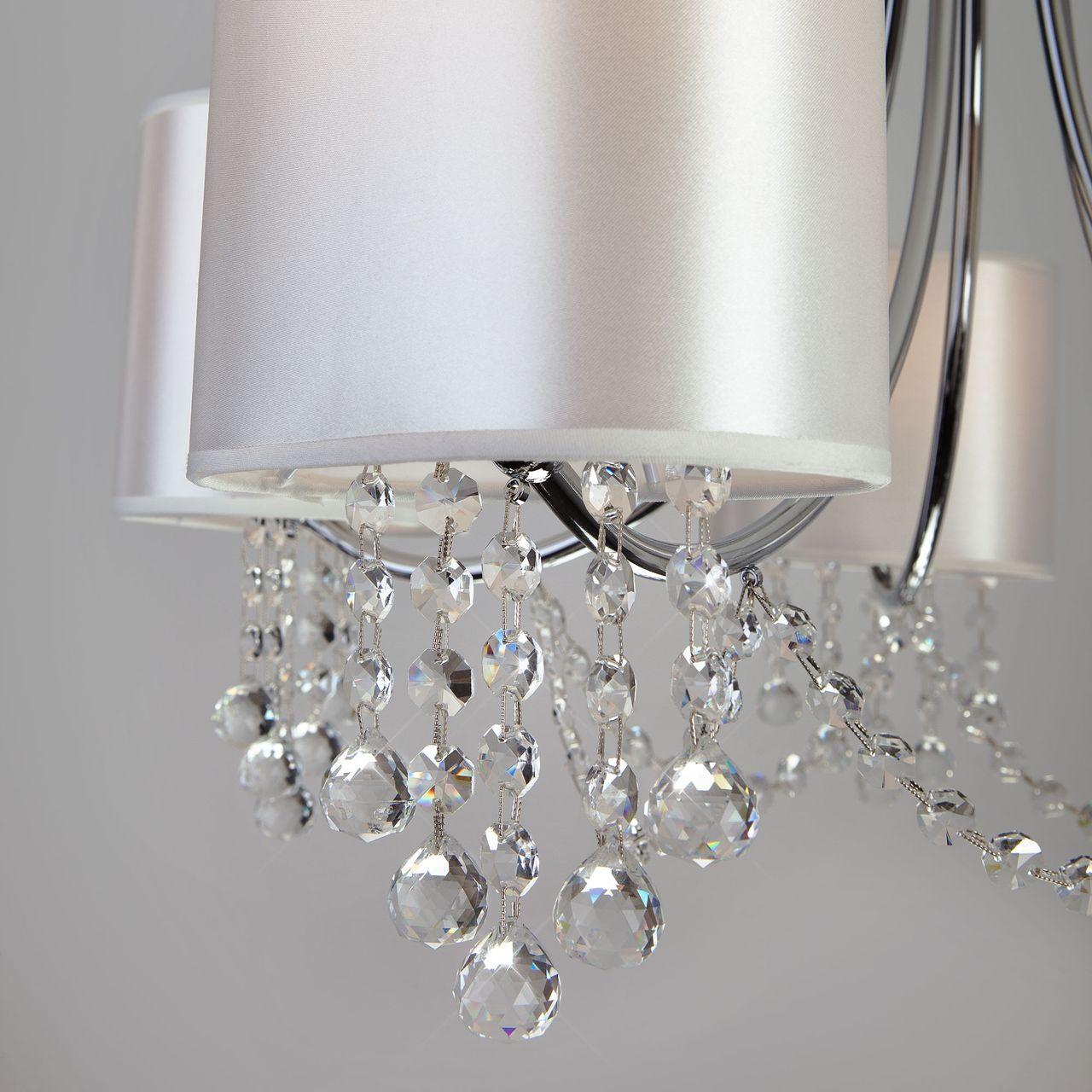 Подвесная люстра Eurosvet Cornella 10084/5 хром/прозрачный хрусталь Strotskis EUROSVET CORNELLA 187474 Белый  - Вид №2
