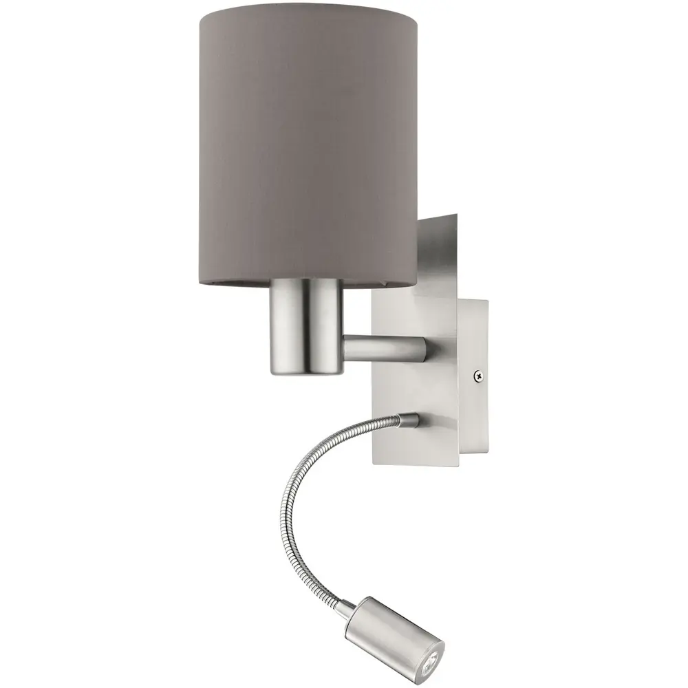 Бра Pasteri с подсветкой 1xE27x40 Вт, LEDх2.4 Вт, цвет коричневый 18586708 STLM-2183290 Eglo 