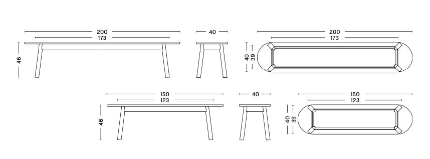 Дубовая скамья Hay Triangle Leg ARCH-00041834 - Вид №33