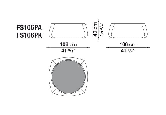 Круглый пуф из ткани B&B Italia Fat Sofa ARCH-00152420 - Вид №8