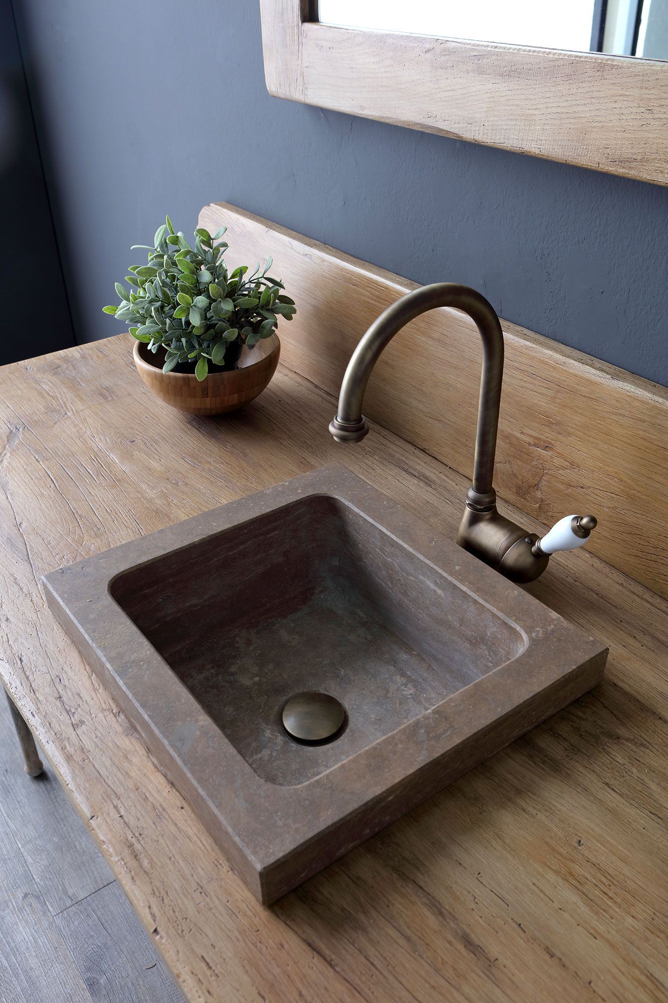 Деревянный напольный умывальник BLEU PROVENCE мебель ручной работы ARCH-00015596 - Вид №2