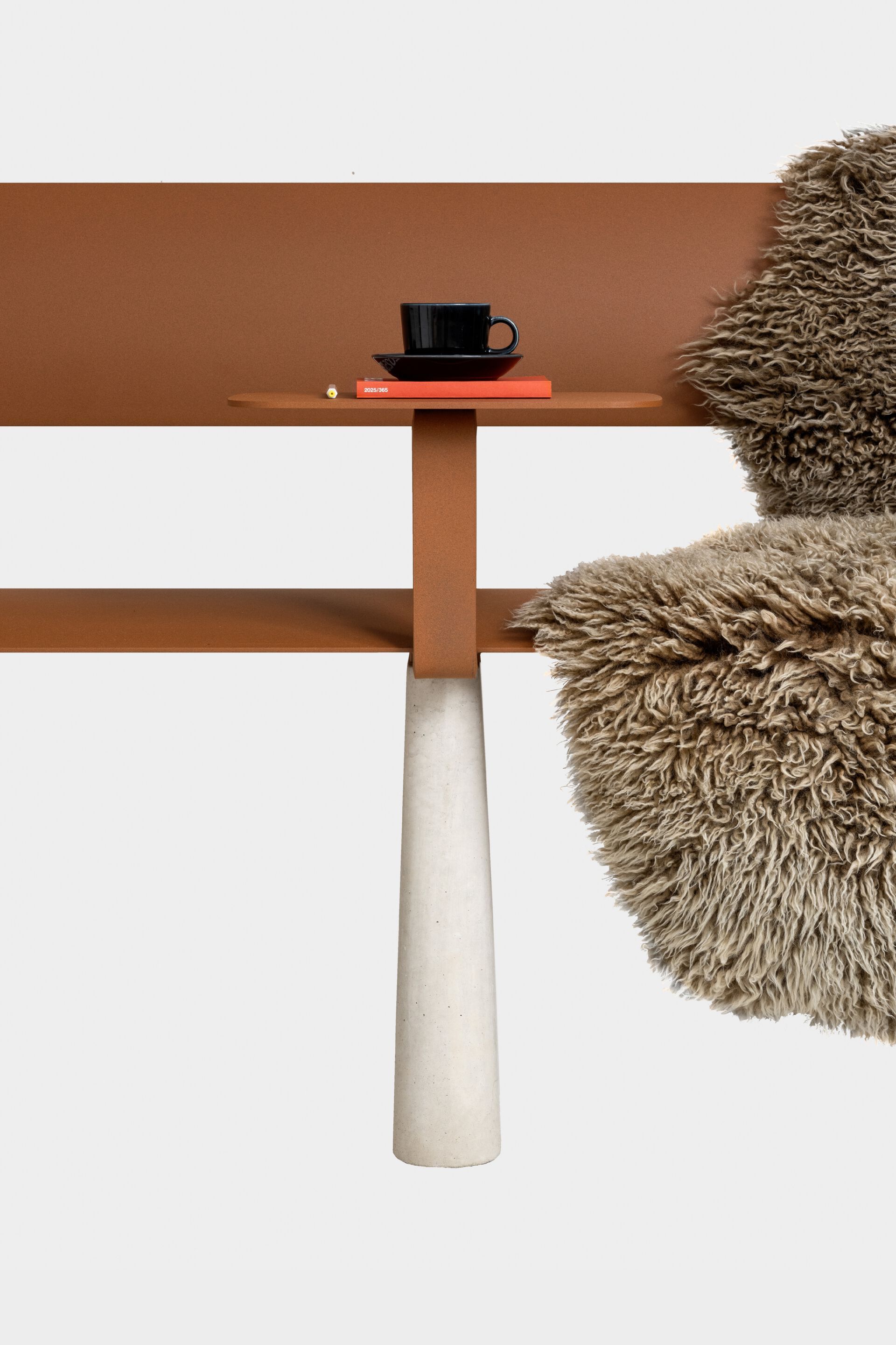 Стальная скамья с порошковым покрытием со спинкой FUNCTIONALS BEN ARCH-00041367 - Вид №9