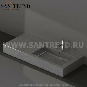 IN116DAPG Подвесная раковина настенная прямоугольная Ceramica Globo  серая