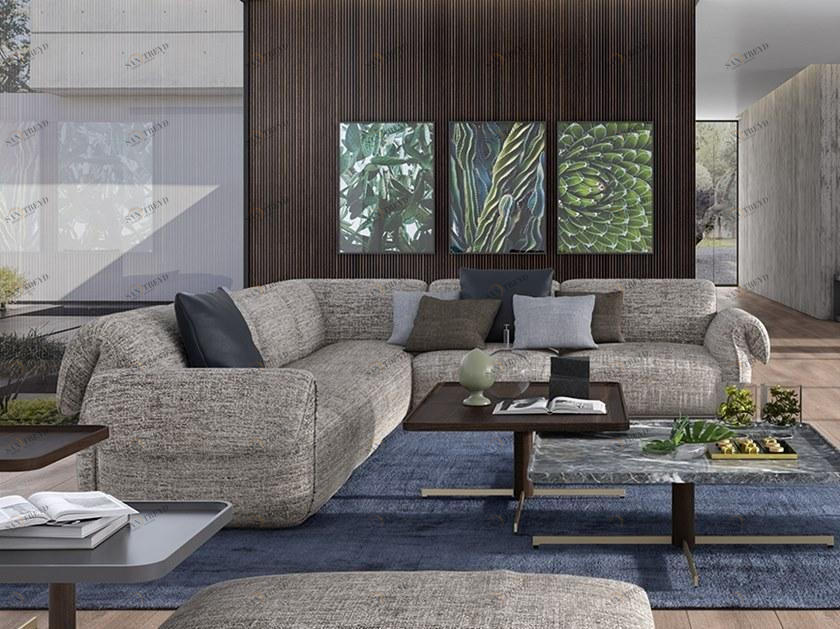 Natuzzi Угловой диван в ткани Icon sun-id-1475337