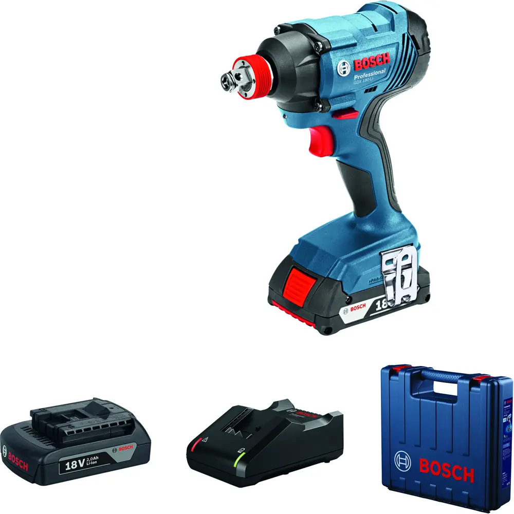 Гайковерт ударный Bosch GDX 180-Li Professional, 06019G5223, 18 В Li-Ion 2x2 Ач, 180 Нм BOSCH PROFESSIONAL STLM-2008136 - Вид №4