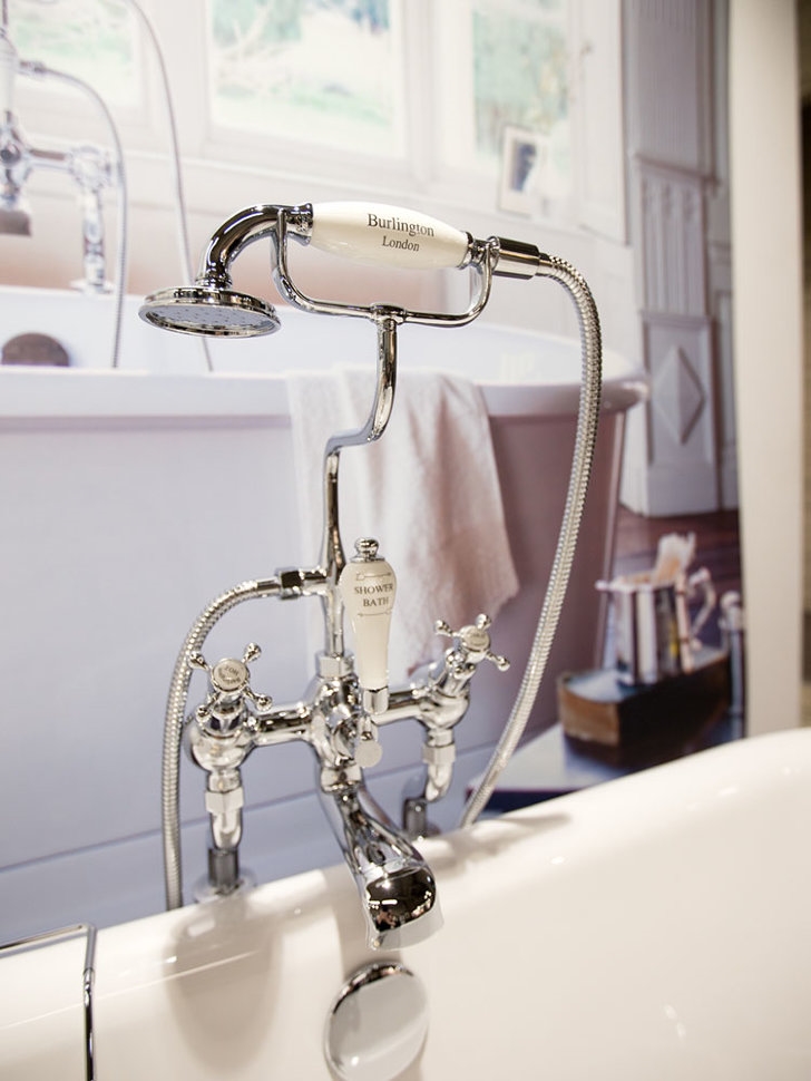 Смеситель для ванны "под наклоном" и ручным душем, набортный [CL19 BLA]  Burlington T9-QT BLA, T18, T1 BLA  - Вид №2