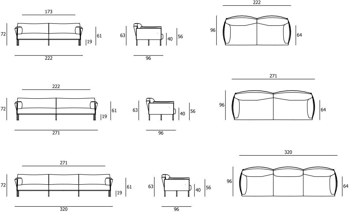 Living Divani 3-х местный диван Greene sun-id-1367935 - Вид №5