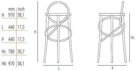Wiener GTV Design Барный стул высокий деревянный sun-id-1390040 - Вид №8