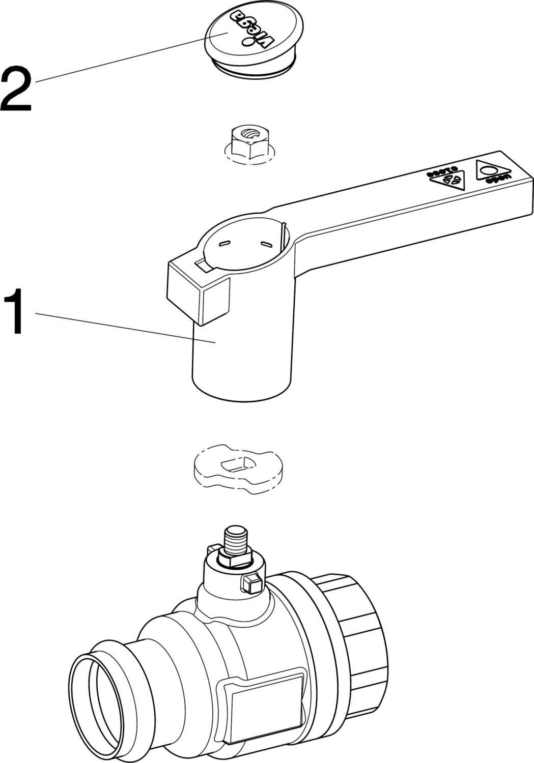 587 208 1) Модель 2270.4 Трубопроводные системы  Sanpress  Системные шаровые краны Santreyd  - Вид №2