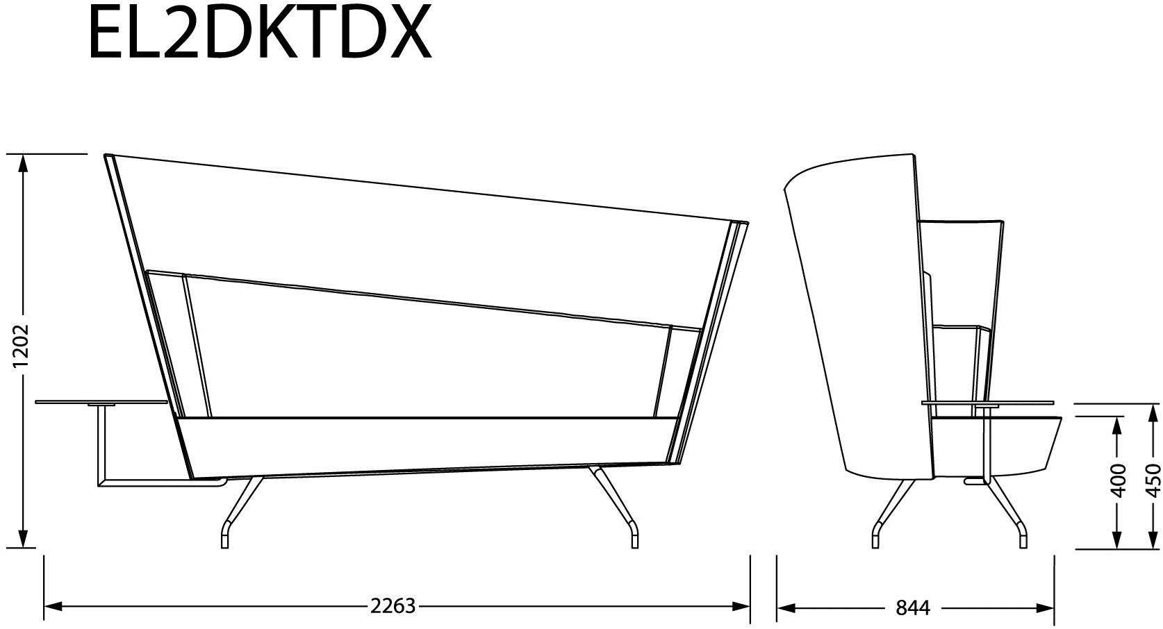TALIN Диван из ткани с высокой спинкой Elipse sun-id-1484520 - Вид №2