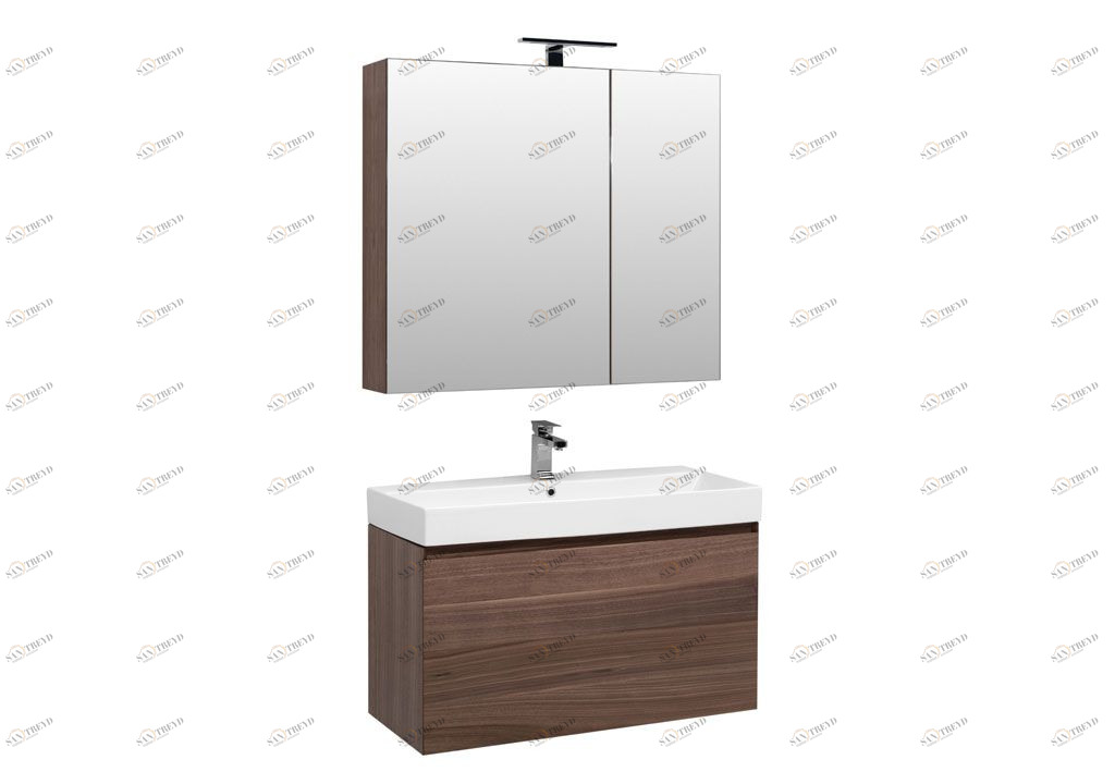 Мебель для ванной Aquanet Нью-Йорк 100 орех 00211662