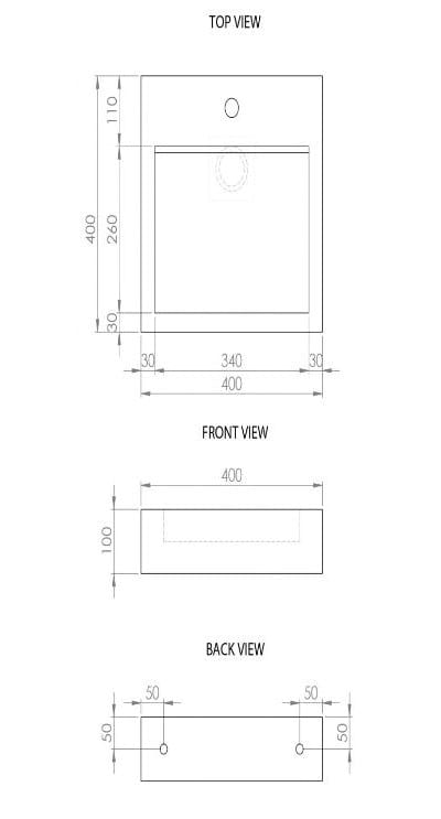 Прямоугольный подвесной умывальник из смолы LUSSO AURA ARCH-00101582 - Вид №19