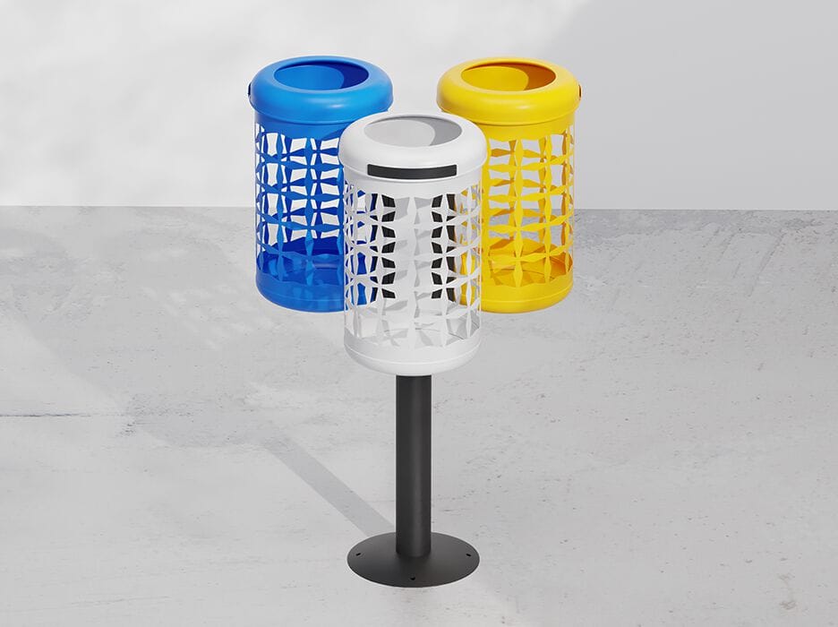 Корзина для мусора из листового металла для раздельного сбора DIMCAR GLIFO ARCH-00047369 - Вид №1