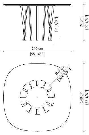 Paolo Castelli Квадратный стол из мрамора и металла For hall sun-id-1417975 - Вид №6