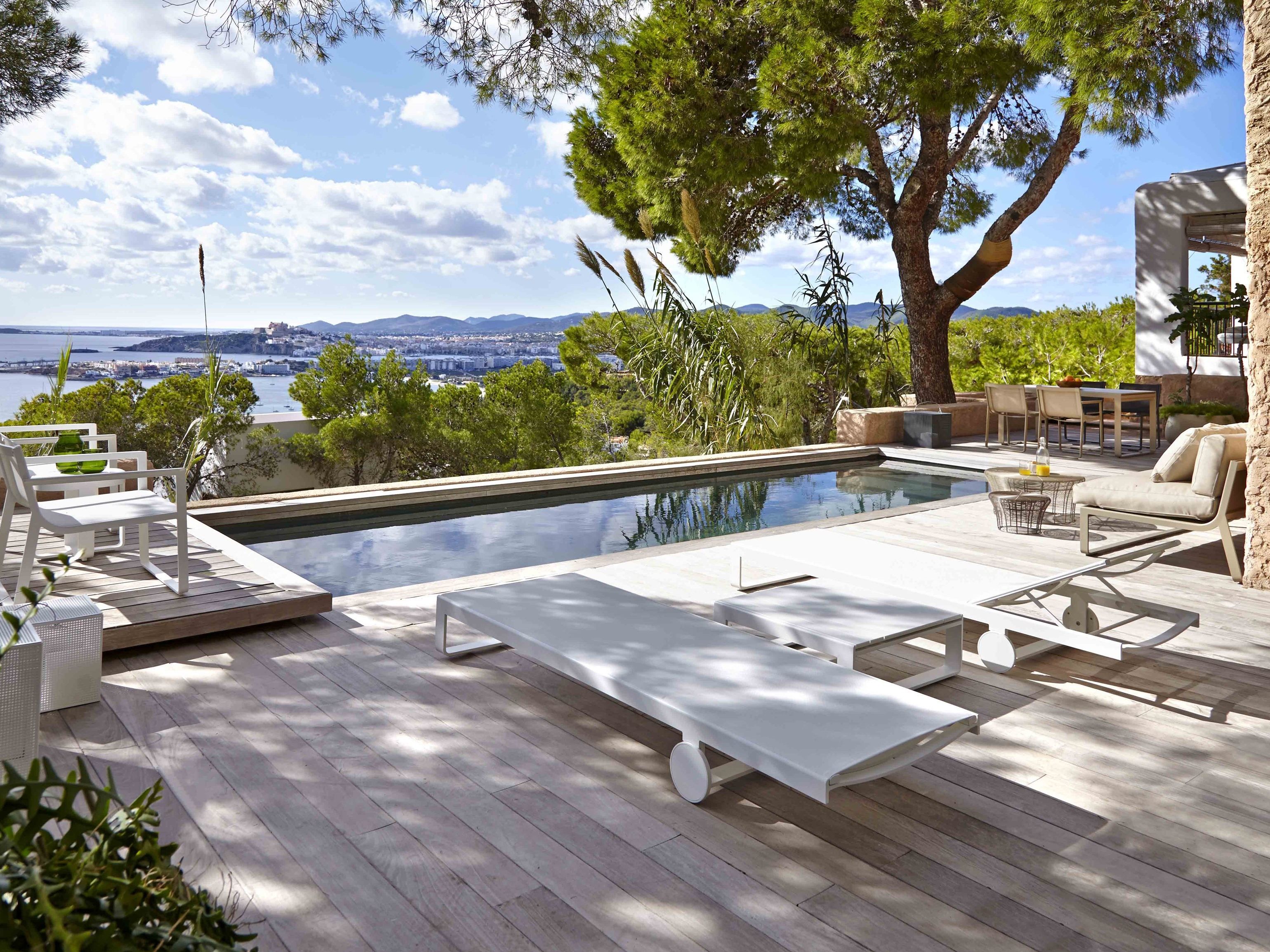 Шезлонг с откидной спинкой Batyline® с колесами GANDIABLASCO Плоский текстиль ARCH-00103526 - Вид №7