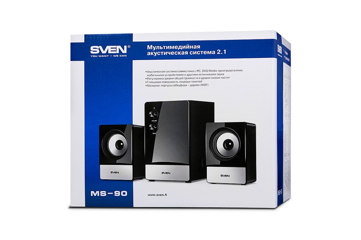 SV-012861 ms-90, чёрный, акустическая система 2.1, мощность(rms): 5 вт+2x.2.5 вт Sven Santreyd  - Вид №4